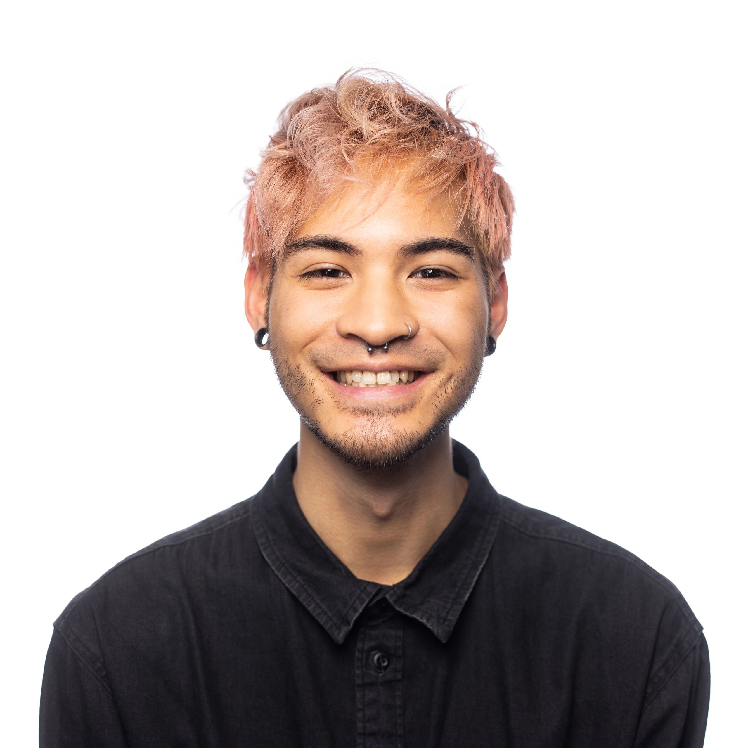 Friendly smiling man portrait in the studio